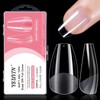 YSUVIN Nail Tips, Pack of 240 Fake Nails, Transparent, 12