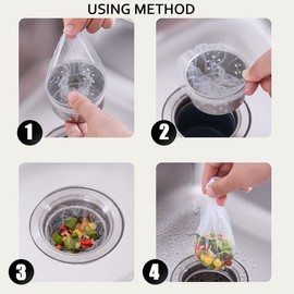 GXXMEI 300PCS Kitchen Sink Strainer Disposable Mesh Sink Strainer Bags for Collecting Food Waste