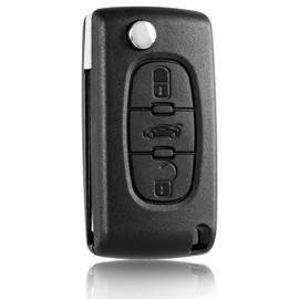 3-Button Remote Control Type Blade Case for Peugeot 207 308 407 607 807 and Citroen C2 C3 C4 C5 C6 C8 DS3 DS4 - Car Key Shell Pilot Car Key (Mounting Case)