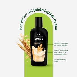 Limpiador Facial con Avena y Ácido Salicílico, Piel Mixta y Grasa, 250 mL Exfolia Suavemente, Ayuda A Controlar El Exceso De Sebo Y Mantiene Los Poros Limpios Para Uso Diario