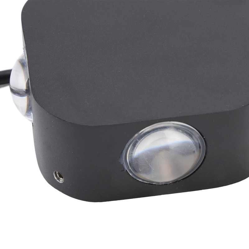 4 Sided Luminous Wall Lamp Double Head Waterproof LED White