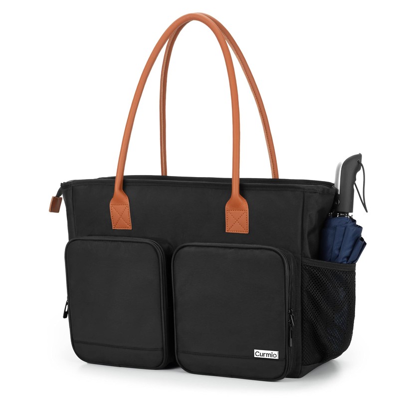 CURMIO Teacher Bag, Portable Briefcases with Padded Laptop Compartment, Teacher