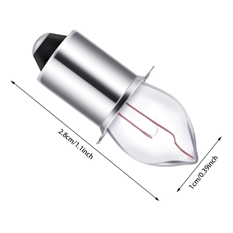 Mudder 8 Pieces 2D-2.4-Volt 0.7A Krypton Flashlight Bulb Replacement Bayonet