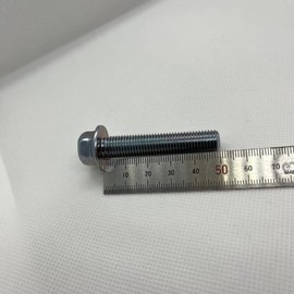 High Strength Flange Bolts M10P = 1.25 (Fine) Trivalent White Plating (M10X50L), Pack of 10