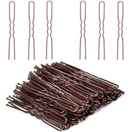 Brown Hair Pins,50pcs U shape Hair Bun Pins Bun Pins Hair Clips Hair Grips for Women Hair Styling Pins Hair Pins for Buns Ideal for All Hair Types (6 cm/2.36 Inch)