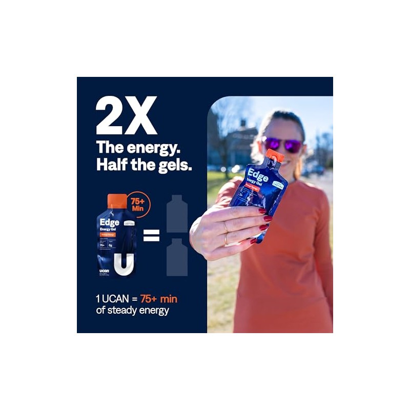 UCAN Geles energéticos Edge Energy Shots, sabor a naranja y