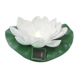 LABRIMP Outdoor Solar Lights LED Decorative Night Lily for Lights Solar Pool Light Swimming Floating Decoration Flower Pad Lamp Outdoor Garden Pond Accessories Solar Lights