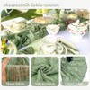 CKIKU 10 Pack Sage Green Table Runner Cheesecloth 17 x