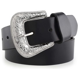 F&L CLASSIC mens Western full grain Leather belt Strap w/Snaps for Interchangeable Buckles, USA,7-941-black-size 28