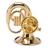 Brass Miniature Tuba Shaped Lapel Brooch Pin Elegant Mini Musical