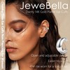 JeweBella Ear Cuff No Piercing Gold Silver Clip on Earrings