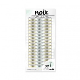 Noir Volume Lashes Pre Made Fan Eyelash Extensions 3D C curl 0.10 11mm Short Stem Russian Lashes