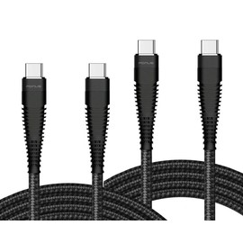 6ft and 10ft Long PD USB-C Cables Fast Charge Type-C to Type-C Cord Compatible with Lenovo Tab M11 (2024)/M10(2023)/M9(2022), Power Wire USB-C to USB-C Data Sync High Speed Braided