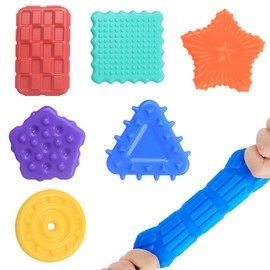 6 Pack Sensory Toys for Autism, Texture Shape Sensory Fidget Toys for Autistic Children Special Needs Anxiety Relief Calming Toys for Kids Tactile Preschool learning toys
