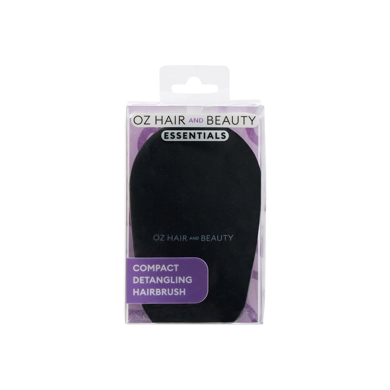 Oz Essentials Compact Detangling Hairbrush - Black