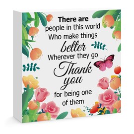 Thank You Gifts for Women Wooden Sign Home Office Desk Sign Decor Inspirational Gifts for Coworker Boss Leaving Farewell Retirement Appreciation Gifts for Women Friends Nurse Teacher