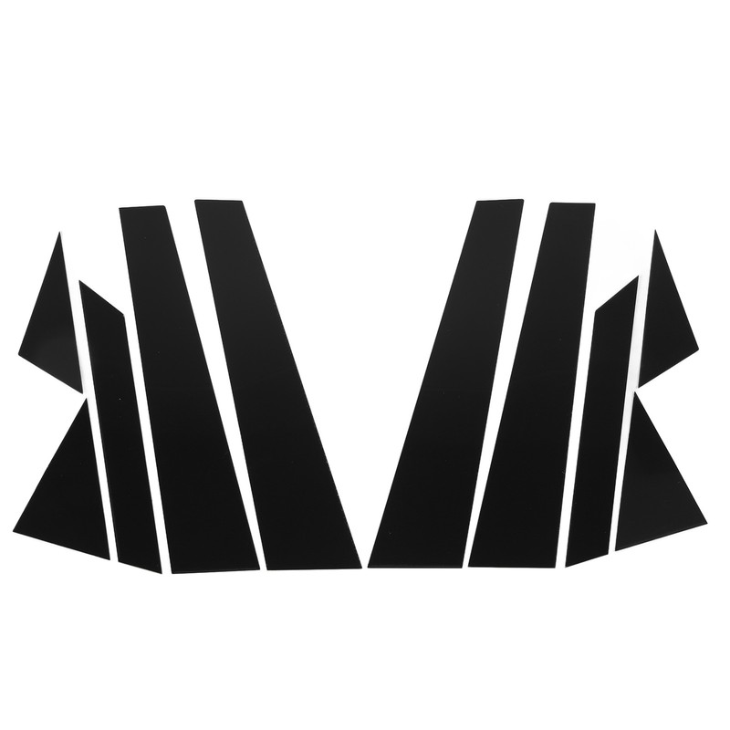 10Pcs Window B Pillar Post Trim Gloss Black Lightweight Rugged