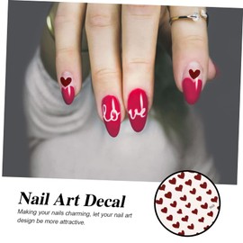 Minkissy 16sheets Nail Sticker Decals Heart Press Nails Art Stickers for Women Easy to Apply Press DIY Decor Supplies