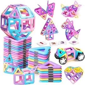 Bloques Juguetes Construccion de 52 Piezas, Puzzles Geométricos en 3D, Juguetes para Aprender Colores y Formas para Aulas Educativas, Regalos para Niñ