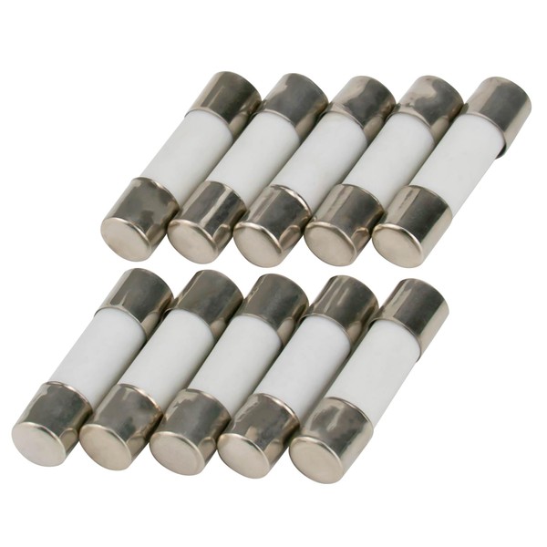 Pack of 10 SeKi Ceramic Fuses 2.5 A, 5 x