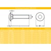 Techtanium® Carriage Bolts M6 x 35/35 mm with Locking Nuts