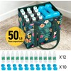 3PCS bolsas de la compra reutilizables,plegables,con base y asas reforzadas
