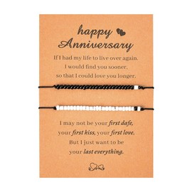 Girlfriend Boyfriend Anniversary Bracelet Gifts for Couples Matching Yin Yang His and Her Bracelets for Husband Wife Relationship Bracelet Couple Year Anniversary Valentines Presents for Him and Her