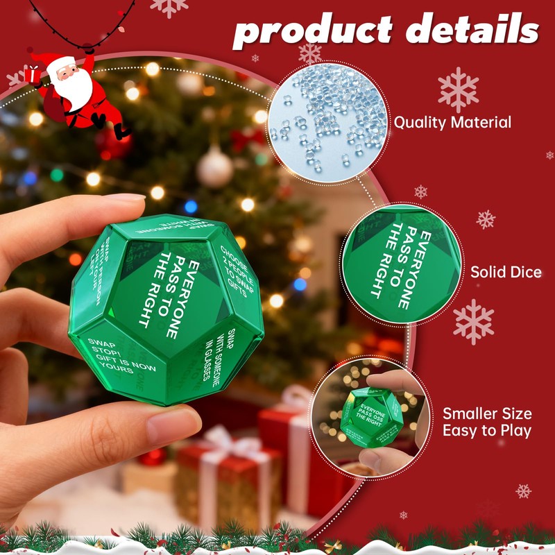 Santa Swap Gift Exchange Dice, Xmas Stocking Stuffers 2025, Exchange