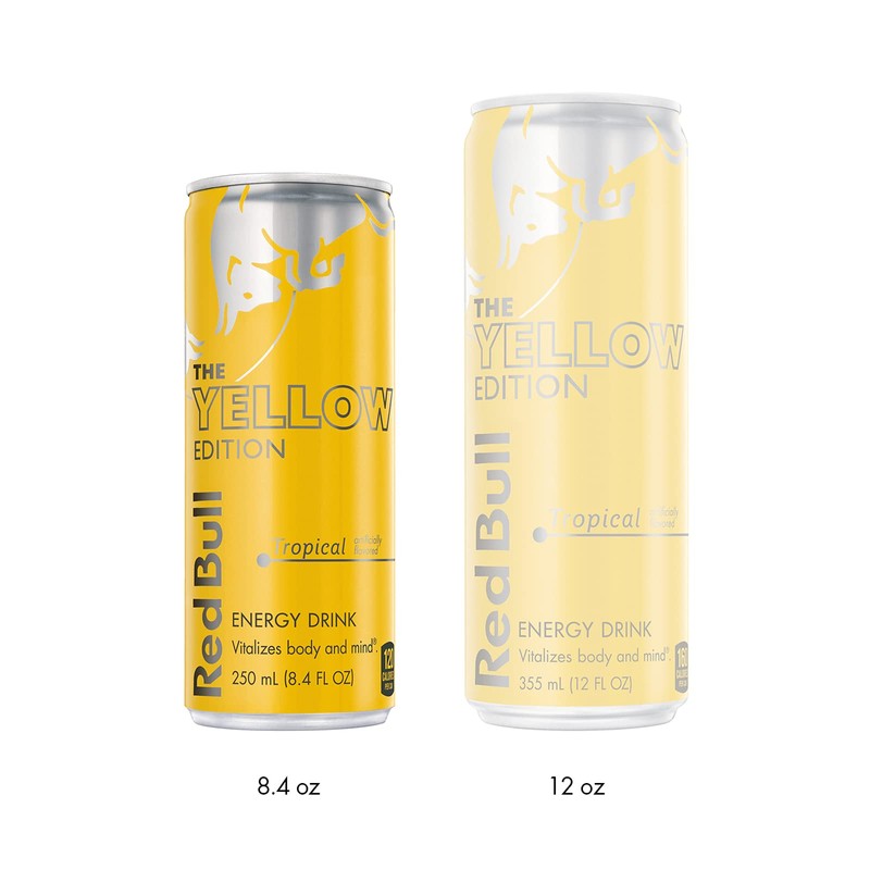 Red Bull Energy Drink, Tropical, Yellow Edition, 8.4 oz. can