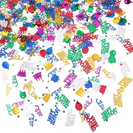 MBAIYO Confetti Birthday Decoration, Happy Birthday Confetti Birthday Jewellery, Confetti Decoration, Jubilee Day Decoration, Happy Birthday Decoration, Woman, Man Table for Anniversary, Party