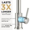 FORIOUS Kitchen Faucet with Soap Dispenser, Brushed Nickel Stainless Steel