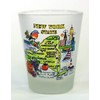 World By Shotglass New York Map Frosted Shot Glass