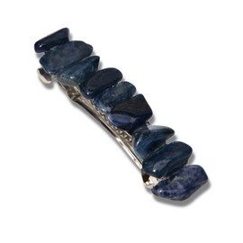 Black Tourmaline Stone French Barrette Hair Clip