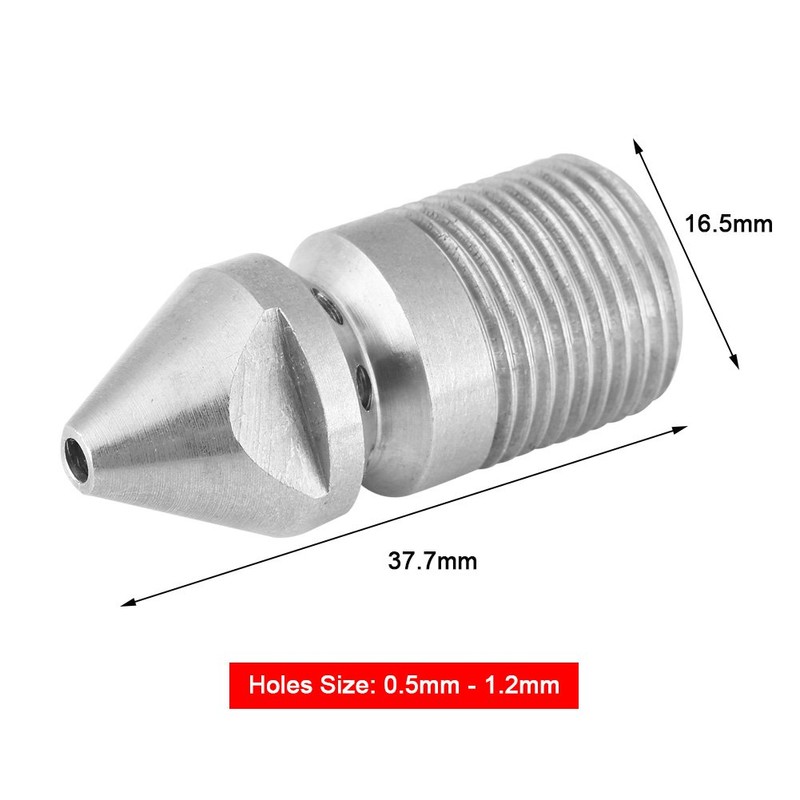 Aeloa Sewer Cleaning Nozzle, Stainless Steel SS304 Pressure Channel Cleaning
