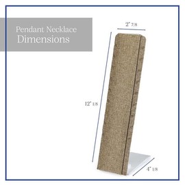 Novel Box 2 Pack Burlap Necklace/Pendant/Chain Foldable Display Stands 4.2x2.9x12.2 Inches with Adjustable Angles-Collapsible Jewelry Holder Organizer Easel Stand Displays for Selling & Travel