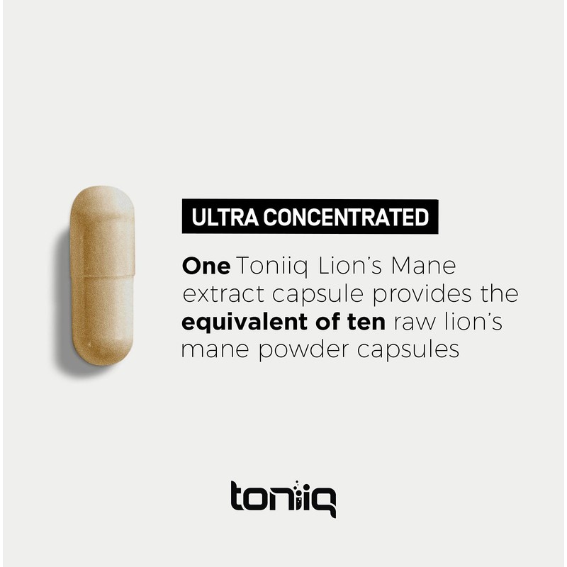 Toniiq Lion’s Mane - Ultra High Potency 10:1 Extract with