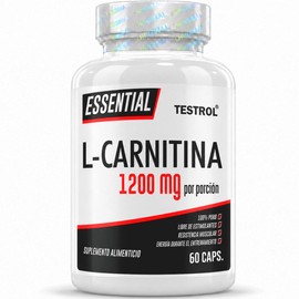 L-Carnitina Tartrato 1200 mg por Porción, Pre Workout sin Cafeína ni Estimulantes para Fuerza y Cardio, Hombre y Mujer  Testrol Essential, 60