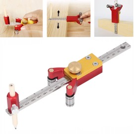 Szliyands Latest Models Multifunctional scribing Ruler Parallel line Drawing Tool Gauge with Straight line arc Measurement DIY Woodworking scribing Tool