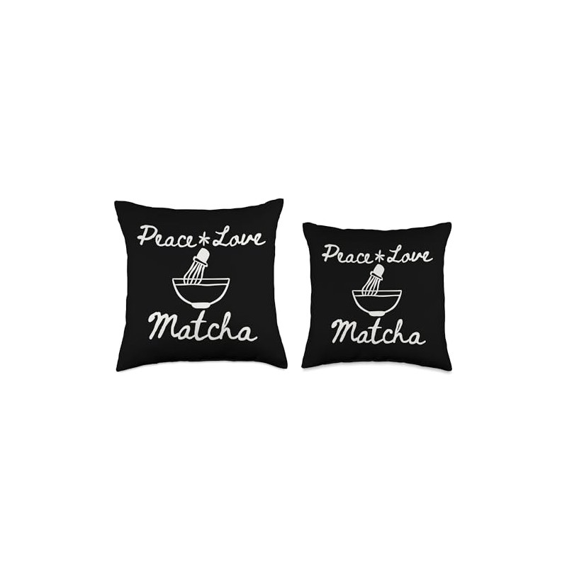 Peace, Love Matcha Latte Matcha Lover Throw Pillow