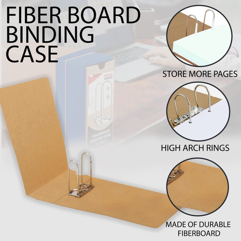 Performore Durable Archival Binder Case with Adjustable Bar and Smooth