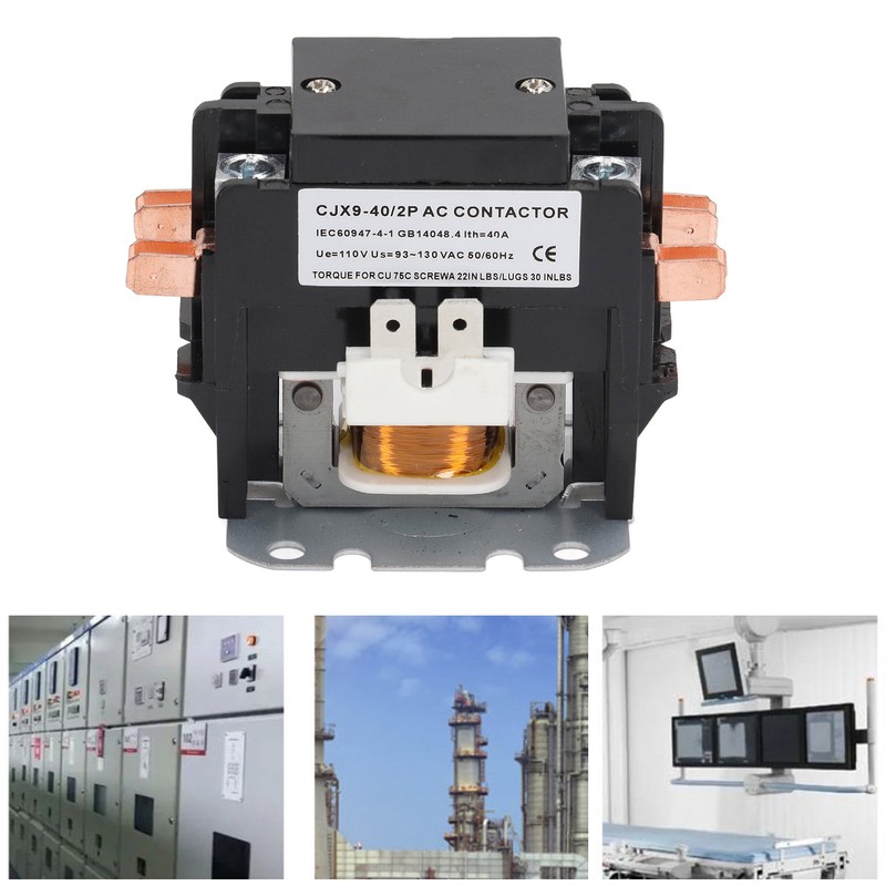 Air Conditioner AC Contactor 40A 2P Replacement with Silver Alloy