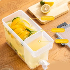 Dispensadores de bebidas para fiestas, dispensador de bebidas con separador de filtro, dispensadores de jugo de agua de 3.5L con spigot de flujo fácil para exteriores/interiores