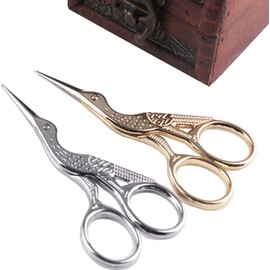 3.7 Inch Stainless Steel Stork Embroidery Sewing Tools Crane Shape Scissors Cross Stitch Scissors 金色