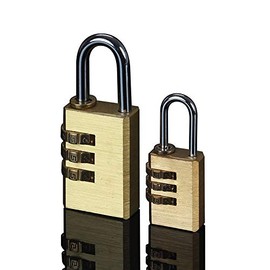 3 Digit Combination Lock, Brass Combination Padlock for Indoor and Outdoor Rustless Die-Cast Set Your Own Combination Padlock (21mmx30mm)
