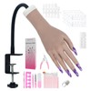 Practice Hand for Acrylic Nails, Flexible Bendable Fake Hand with