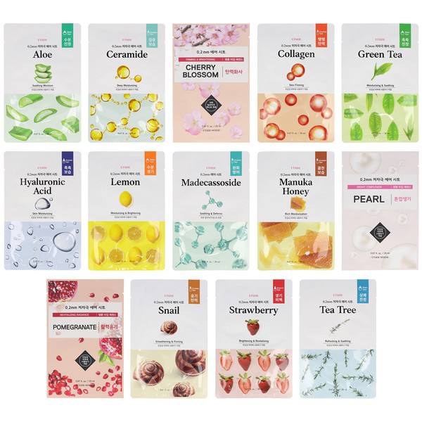 ETUDE HOUSE 0.2mm Therapy Air Mask 10ea (14 types), #Pearl (10ea)