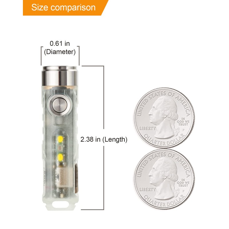 RovyVon 4th Aurora A5 USB-C Keychain Flashlight, 650 Lumens Super