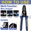 haisstronica Wire Stripper Tool, AWG 20-10 wire stripper crimper, Universal