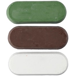 Fudeshe Polishing Cutting Compounds 3Pcs Total 3 Oz. Solid Green/White/Brown Abrasive Wax Paste Useful Fine/Medium/Coarse Alumina Grinding Paste