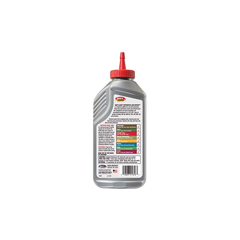Bar's Leaks 1816 Differential Gear Repair, 16.9 oz, Case of